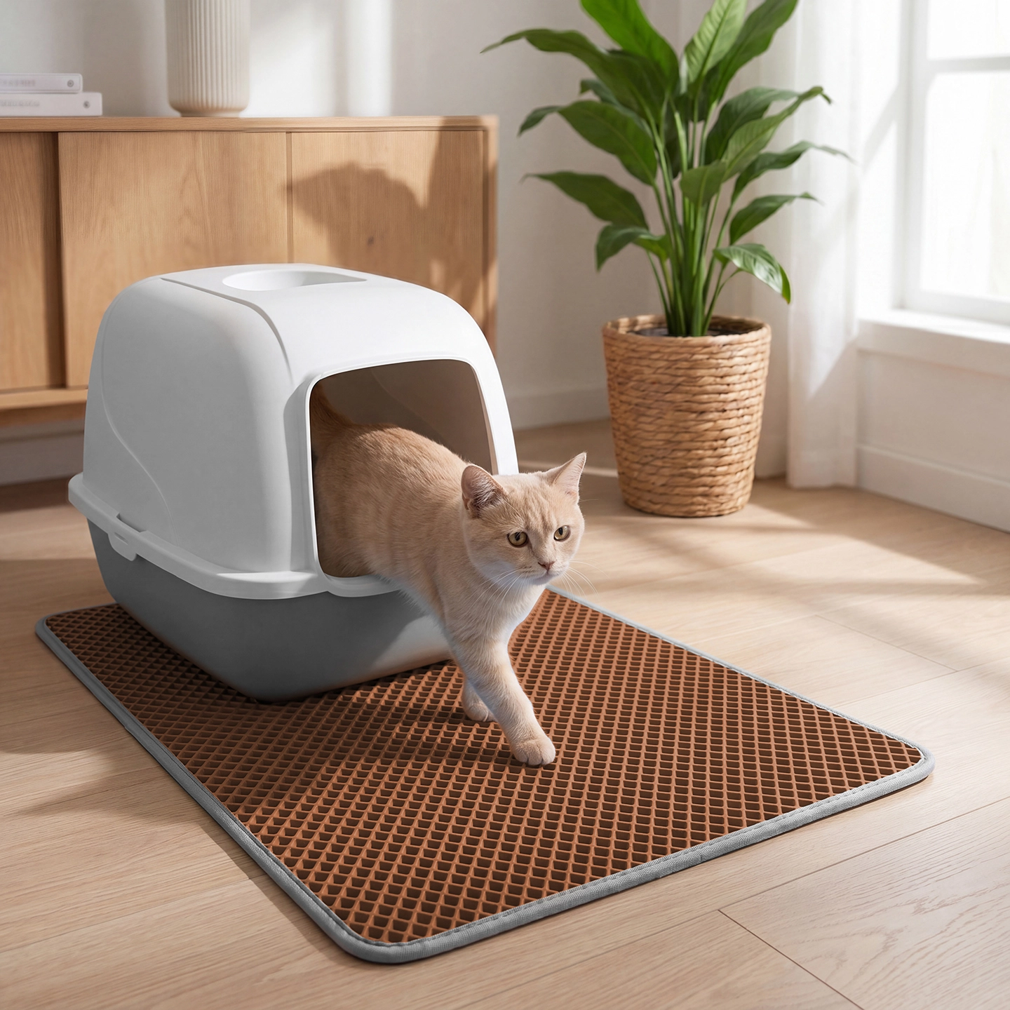 EVA Kedi Tuvalet Paspası - Taba