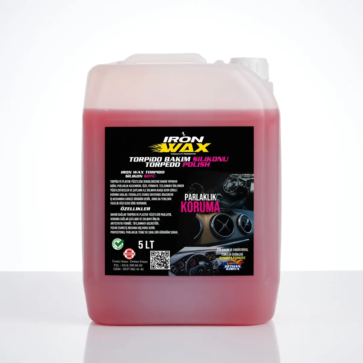 Iron Wax Torpido Bakım Silikonu 5 Litre