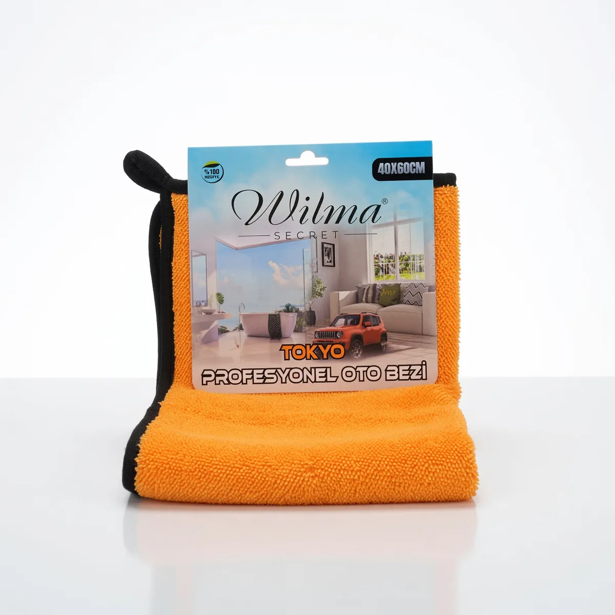 Turuncu Mikrofiber Temizlik Bezi